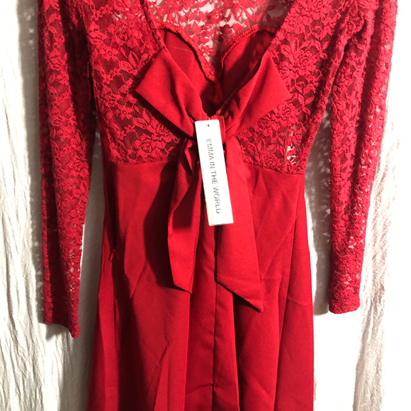 NWT Cocktail Dress Laceoverlay Sweetheart Neckline - Picture 7 of 7